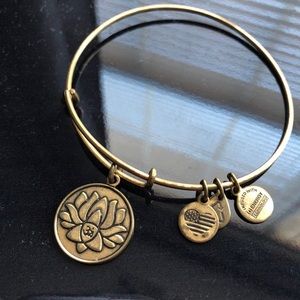 Lotus Charm Bangle